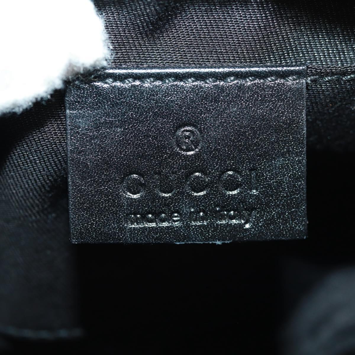 GUCCI GG Canvas Web Sherry Line Accessory Pouch Black Gold 191184 Auth am10471V