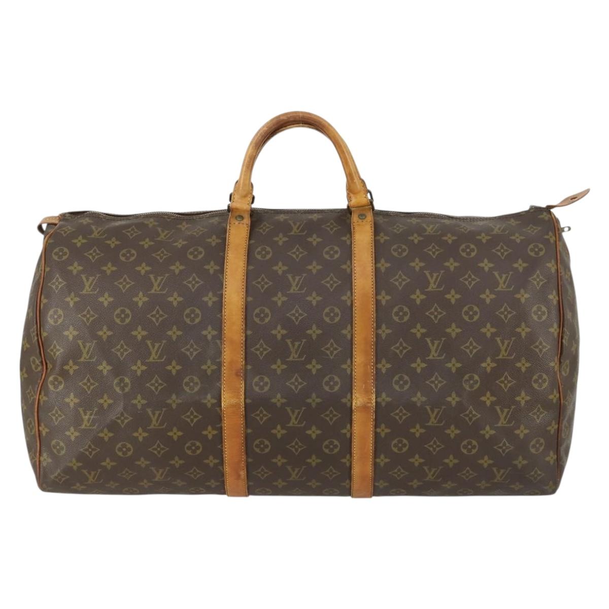 LOUIS VUITTON Monogram Keepall 60 Boston Bag Vintage M41422 LV Auth am10509