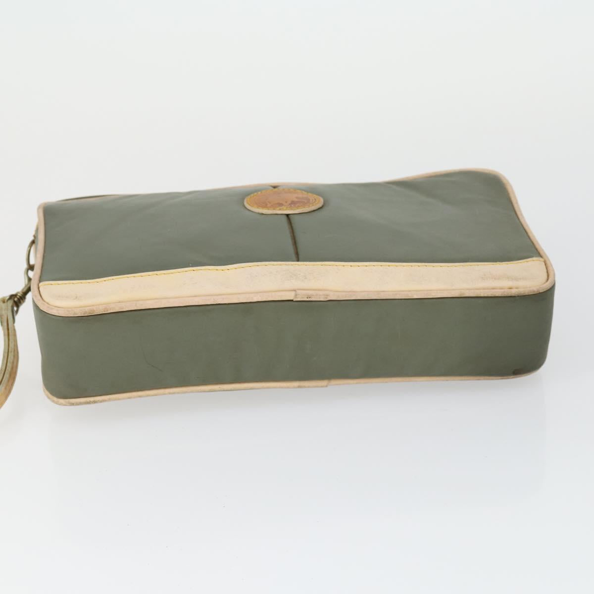 HUNTING WORLD Gucci Dunhill Bag PVC Leather 3 Set Green Gray black Auth am10513