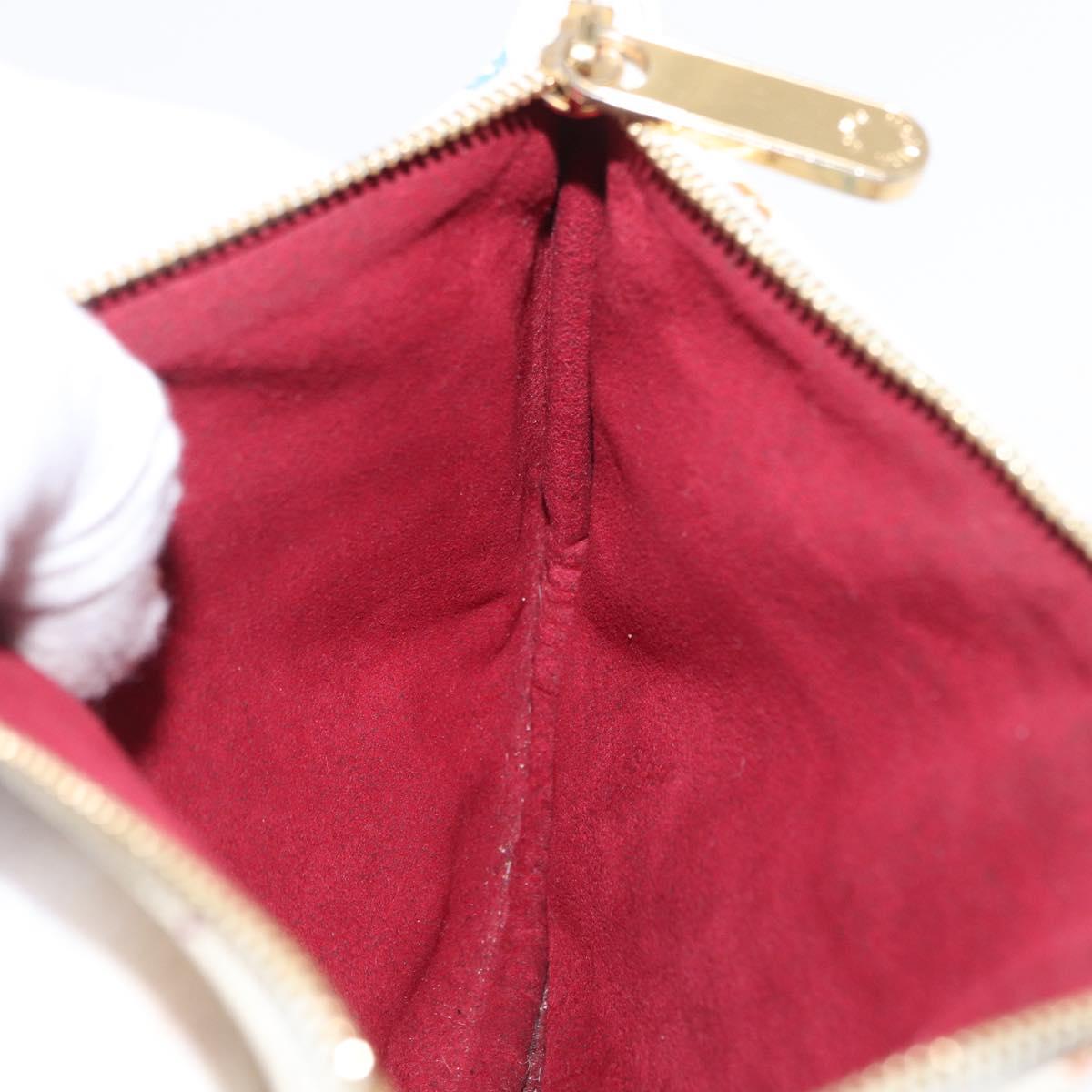LOUIS VUITTON Monogram Multicolor Pochette GM Pouch White M60027 Auth am10526