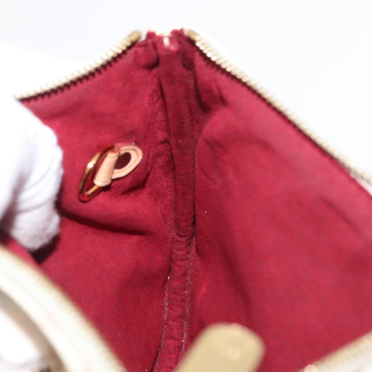 LOUIS VUITTON Monogram Multicolor Pochette GM Pouch White M60027 Auth am10526