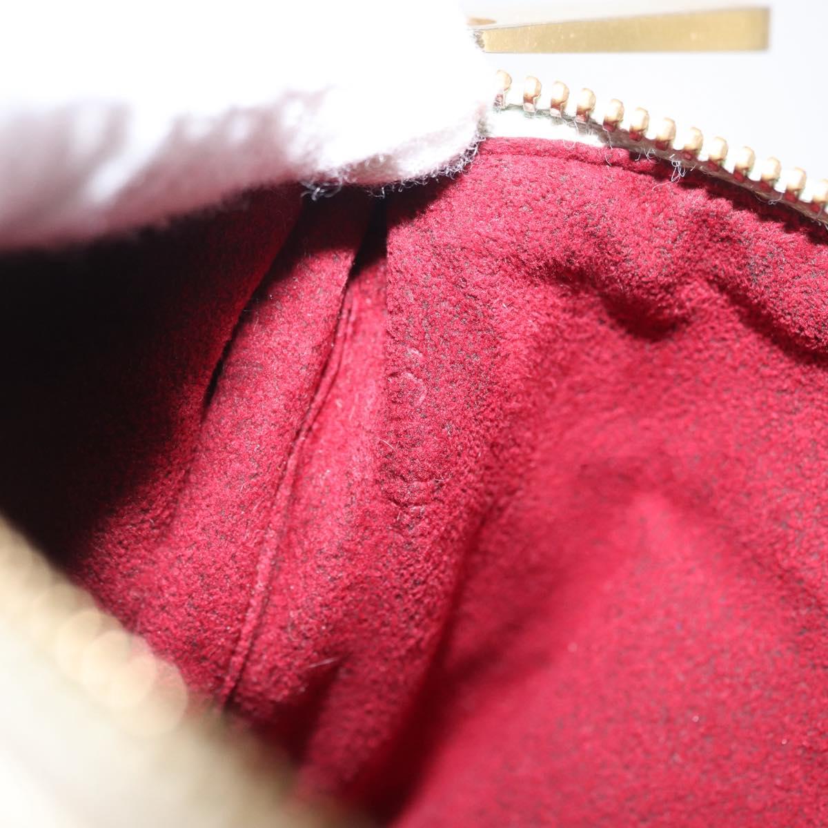 LOUIS VUITTON Monogram Multicolor Pochette GM Pouch White M60027 Auth am10526