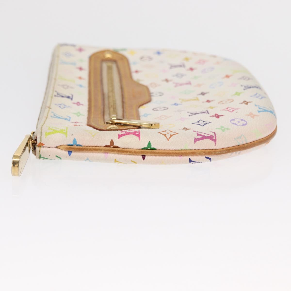 LOUIS VUITTON Monogram Multicolor Pochette GM Pouch White M60027 Auth am10526
