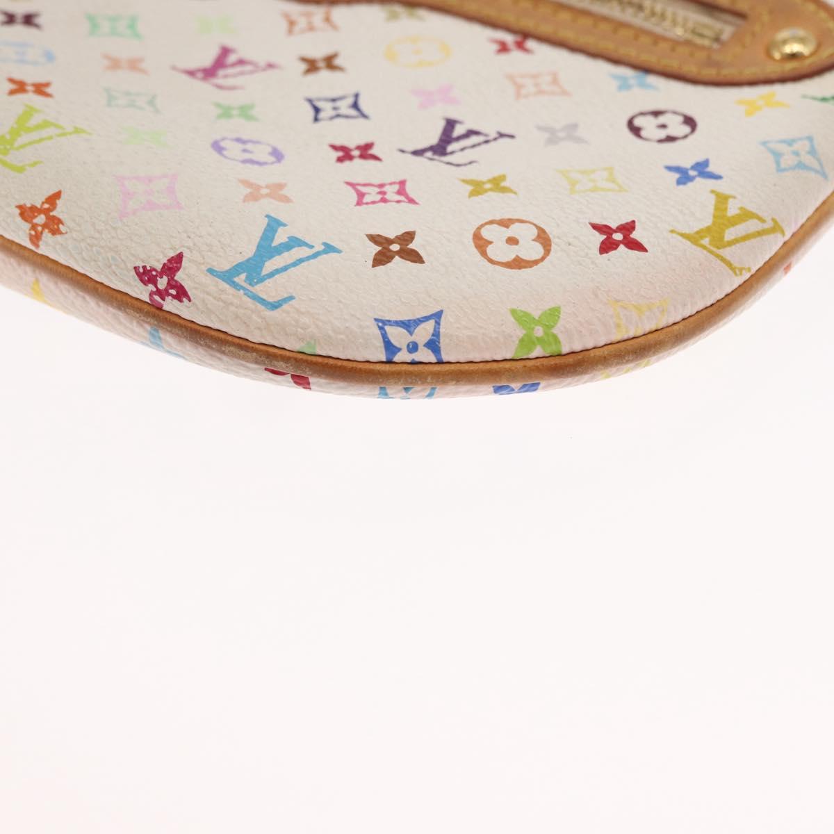 LOUIS VUITTON Monogram Multicolor Pochette GM Pouch White M60027 Auth am10526