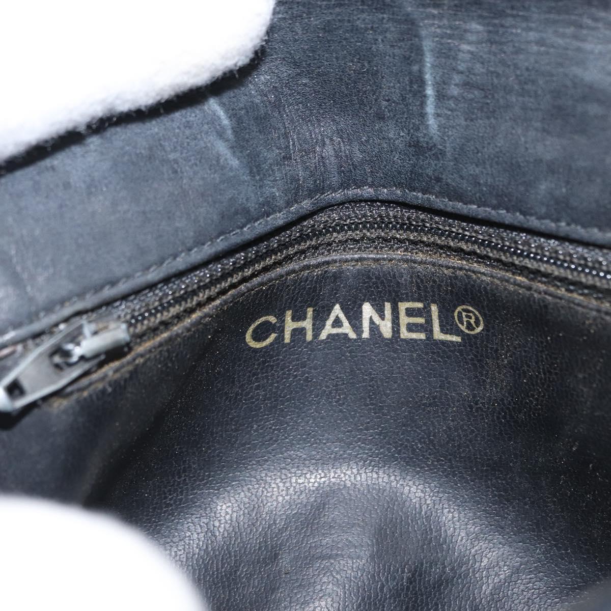 CHANEL Matelasse Waist bag Lamb Skin Black Gold CC Auth am10530