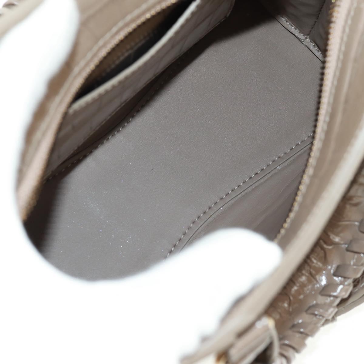 BALENCIAGA Neo Classic City Hand Bag Patent 2way Gray Gold 638524 Auth am10547SAM