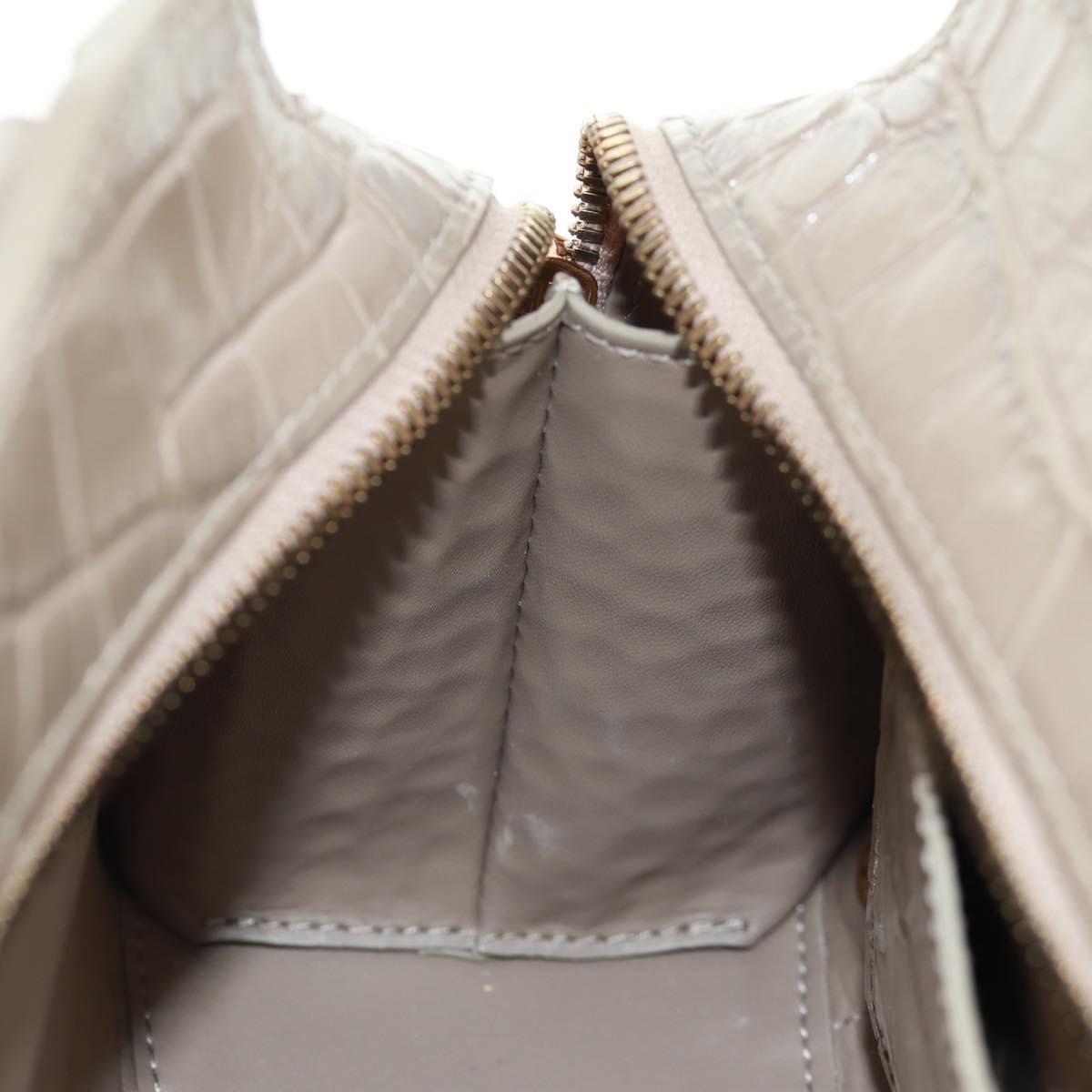 BALENCIAGA Neo Classic City Hand Bag Patent 2way Gray Gold 638524 Auth am10547SAM