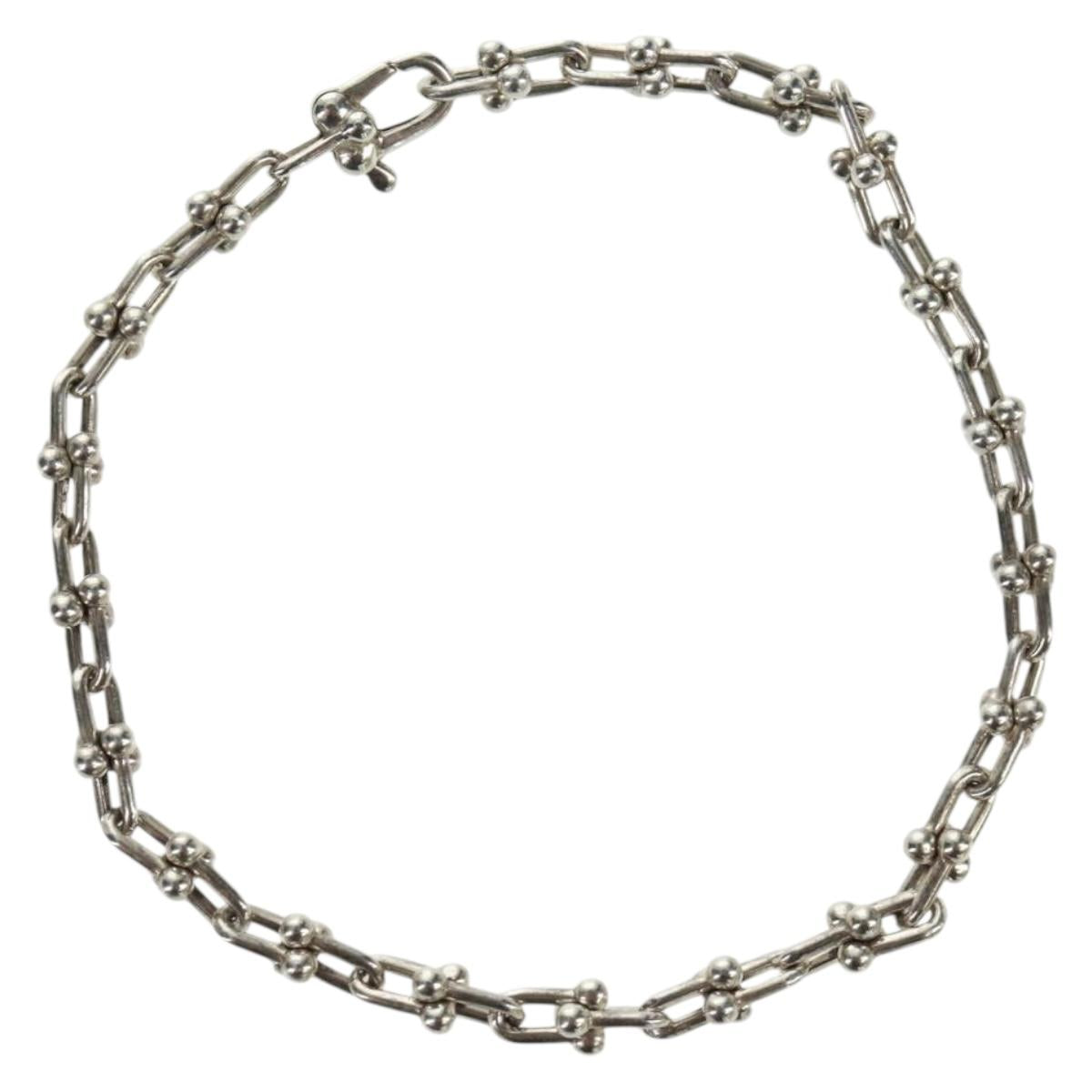 TIFFANY&Co. Hardware Micro Bracelet Ag925 Silver Auth am10554SAV