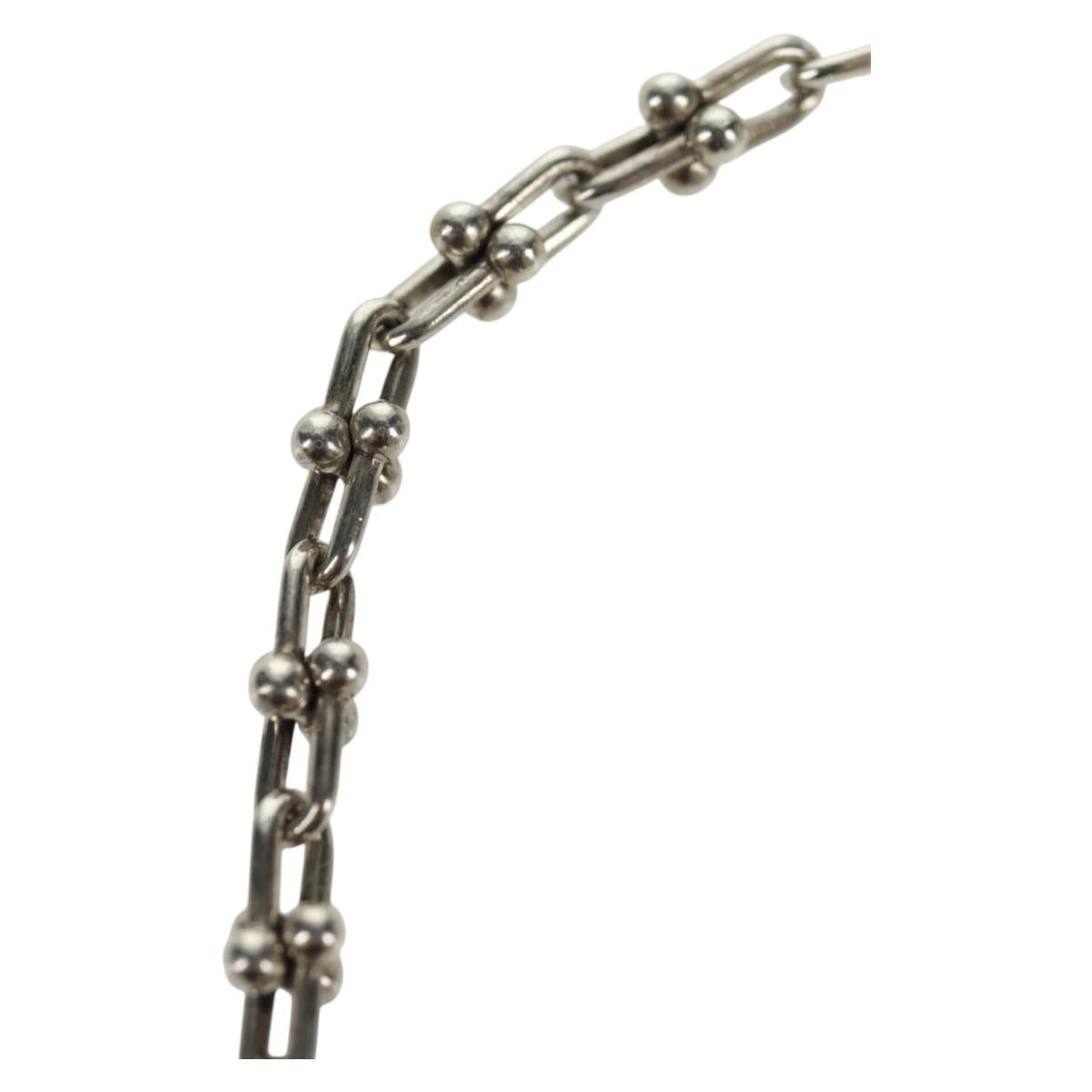 TIFFANY&Co. Hardware Micro Bracelet Ag925 Silver Auth am10554SAV