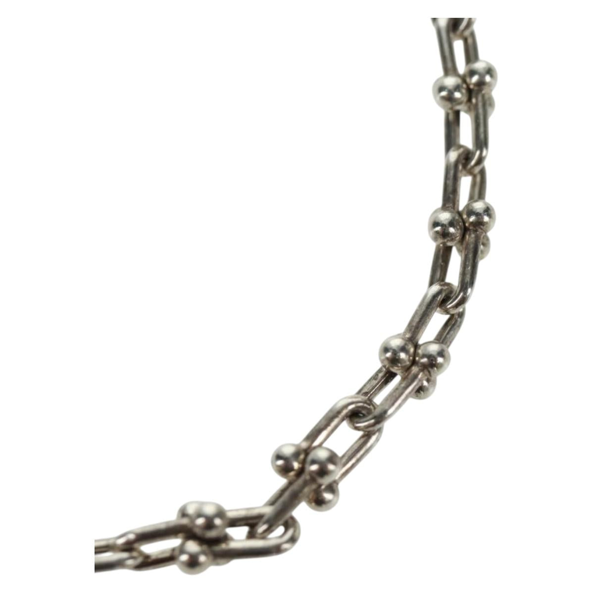 TIFFANY&Co. Hardware Micro Bracelet Ag925 Silver Auth am10554SAV