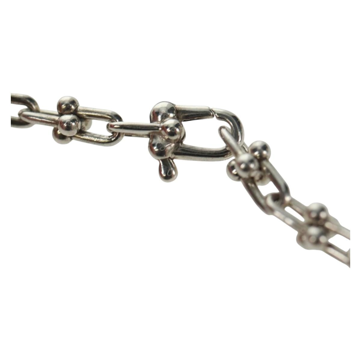 TIFFANY&Co. Hardware Micro Bracelet Ag925 Silver Auth am10554SAV