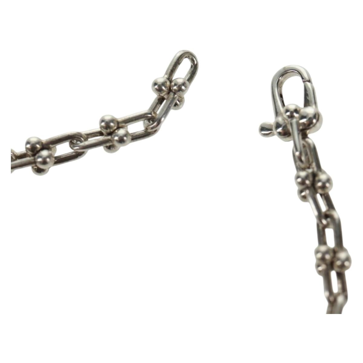 TIFFANY&Co. Hardware Micro Bracelet Ag925 Silver Auth am10554SAV