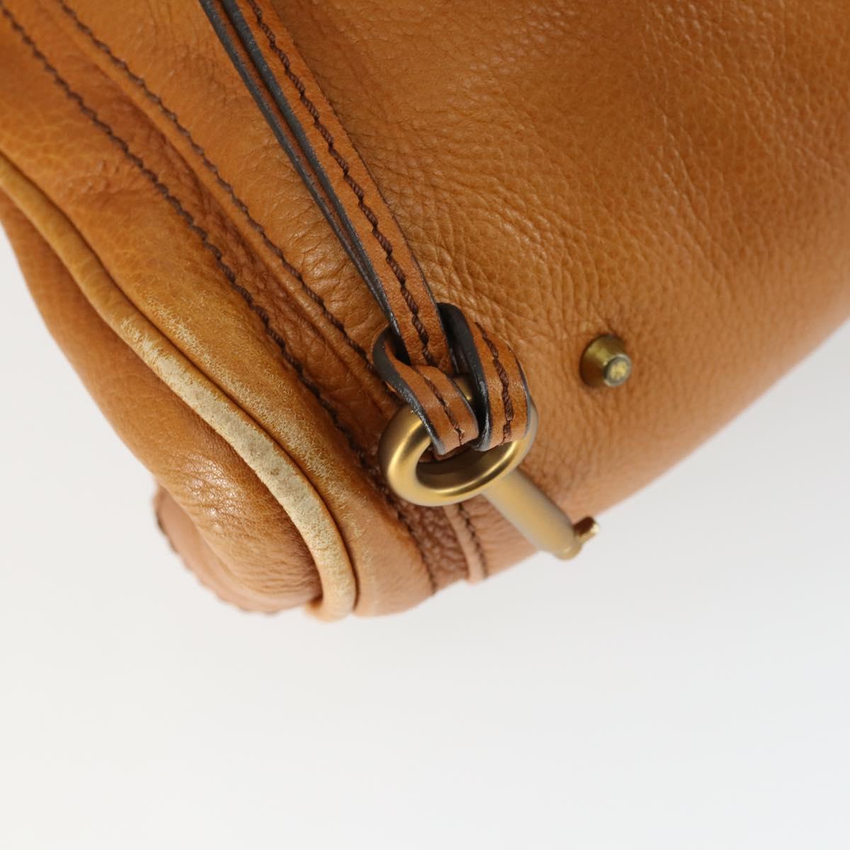 Chloe Paddington Hand Bag Leather Brown Gold Auth am10564V