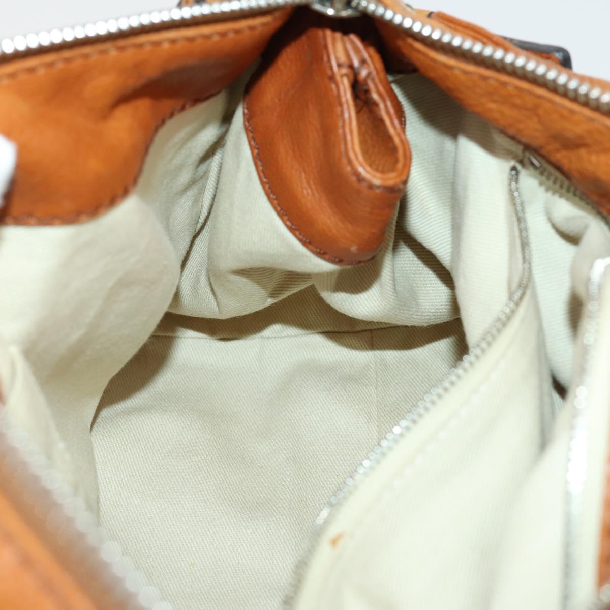 Chloe Paddington Hand Bag Leather Brown Gold Auth am10564V