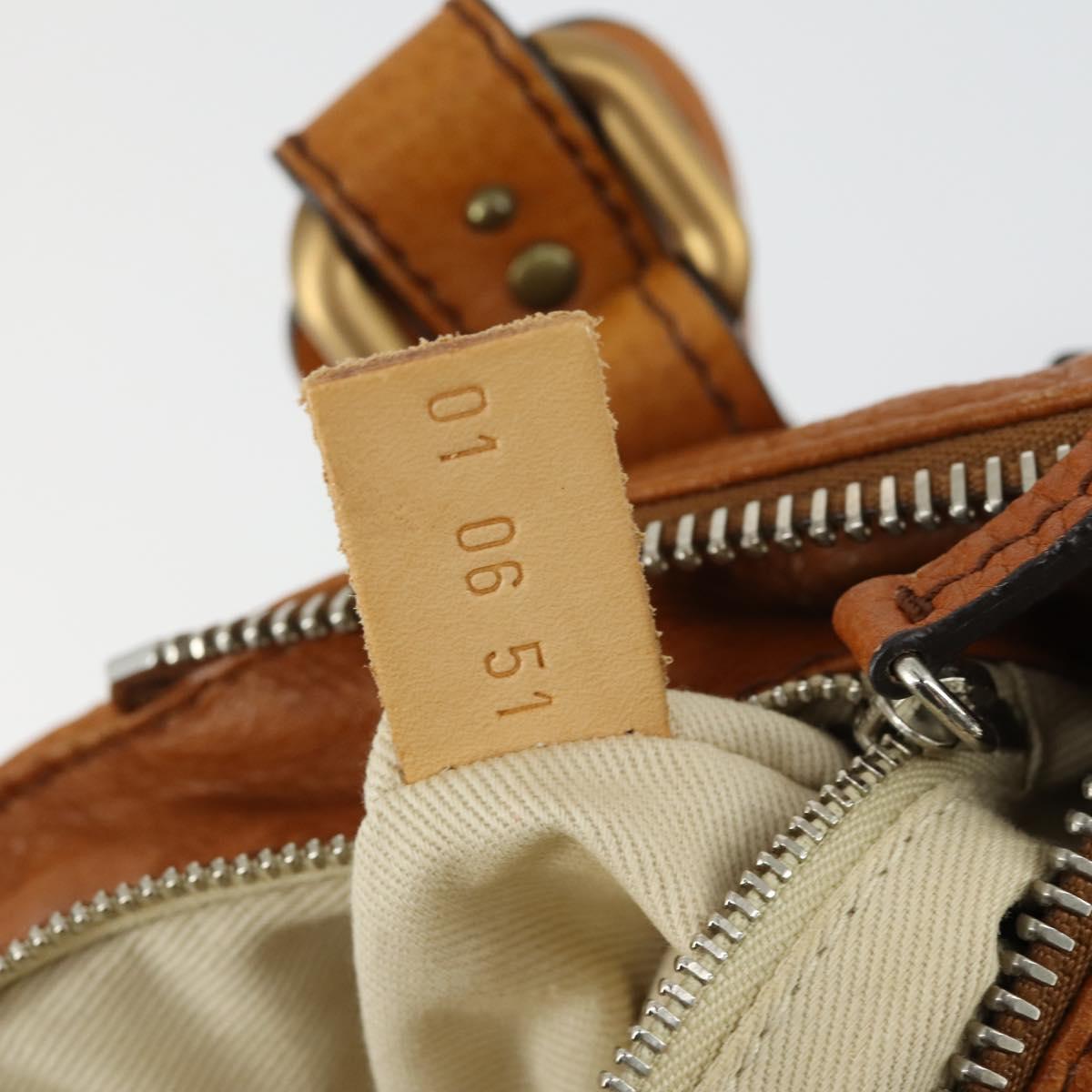 Chloe Paddington Hand Bag Leather Brown Gold Auth am10564V