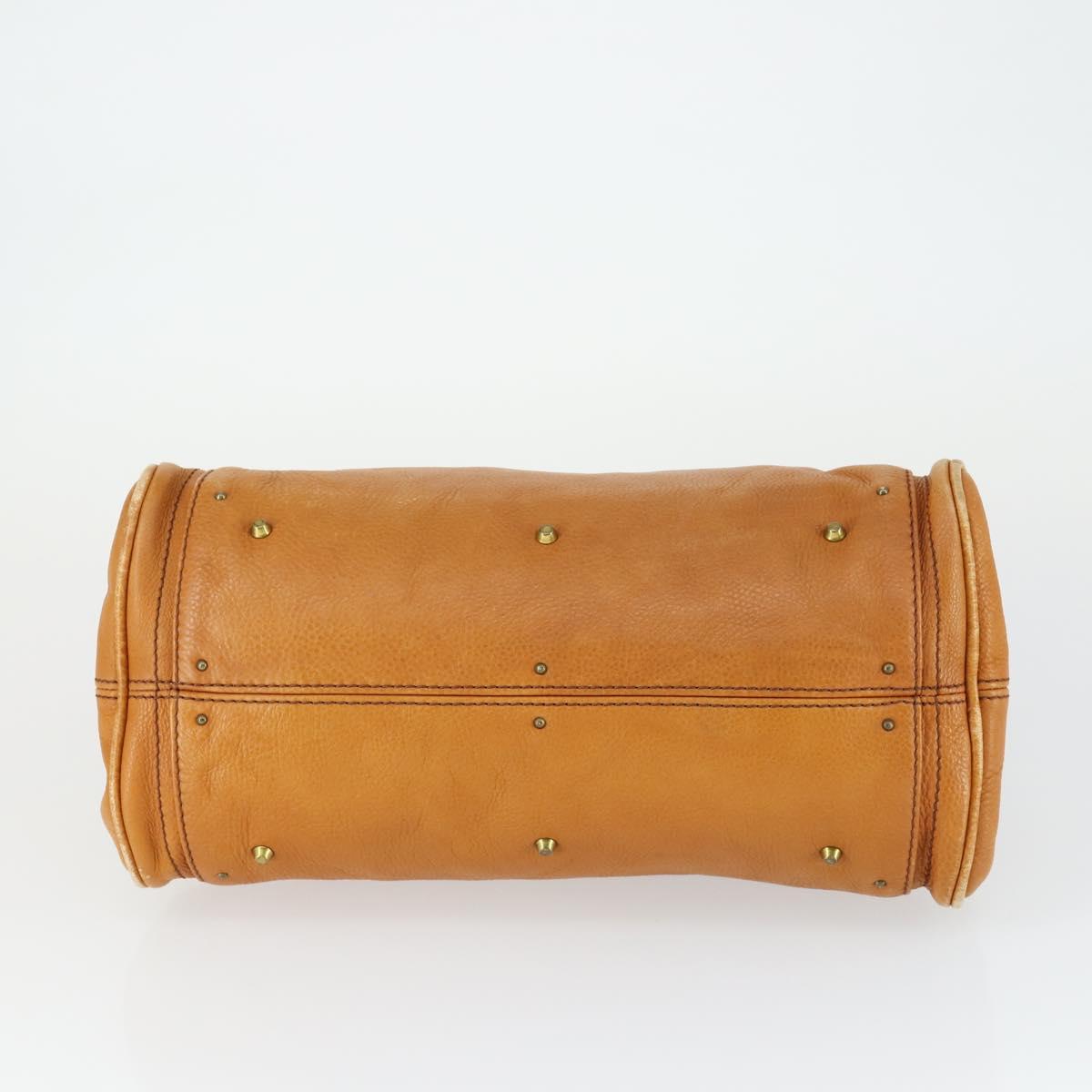 Chloe Paddington Hand Bag Leather Brown Gold Auth am10564V
