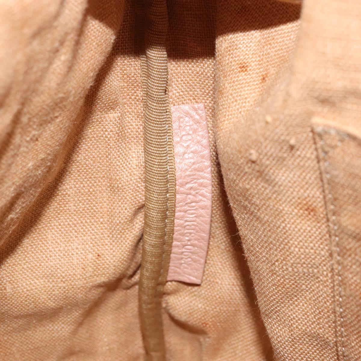 FENDI Zucca Canvas Mini Boston Bag Beige Pink Auth am10573