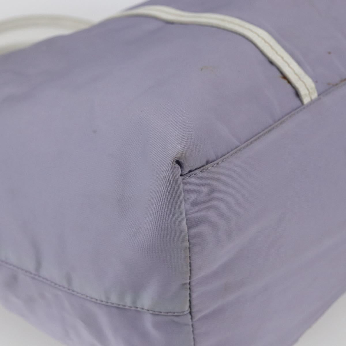 PRADA Backpack Nylon Leather Purple Silver Auth am10579