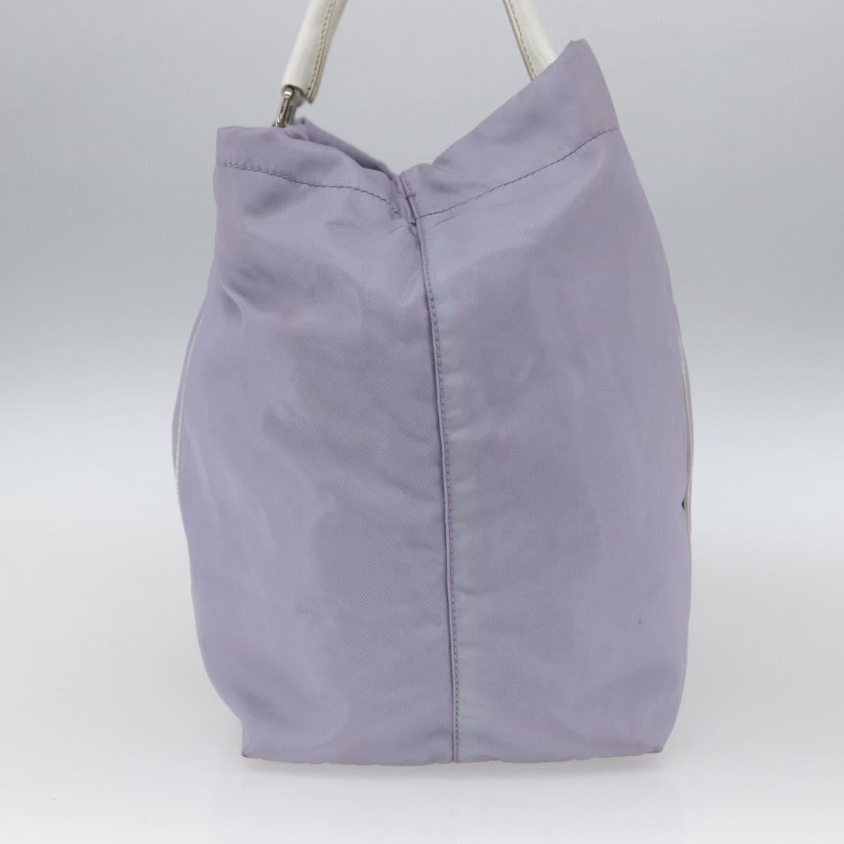 PRADA Backpack Nylon Leather Purple Silver Auth am10579