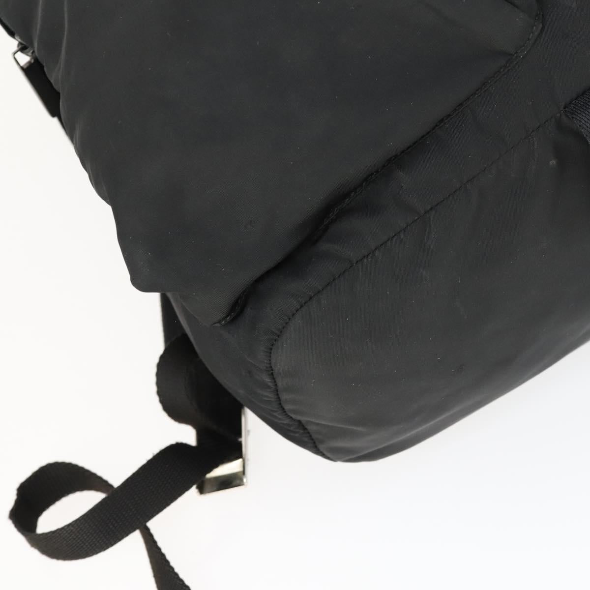 PRADA Backpack Nylon Black Silver Auth am10580