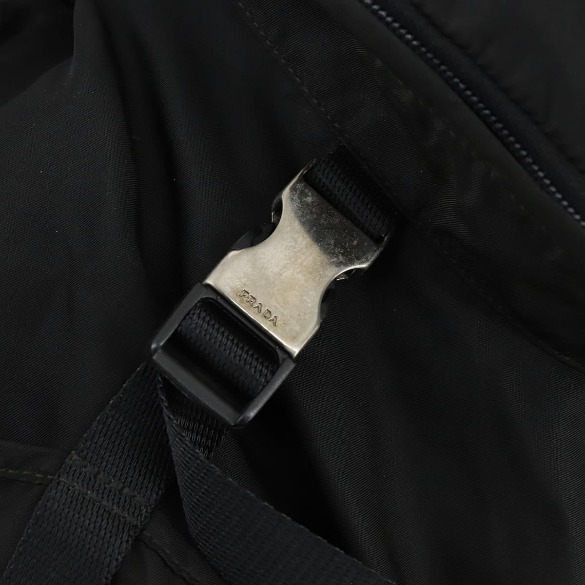 PRADA Backpack Nylon Black Silver Auth am10580
