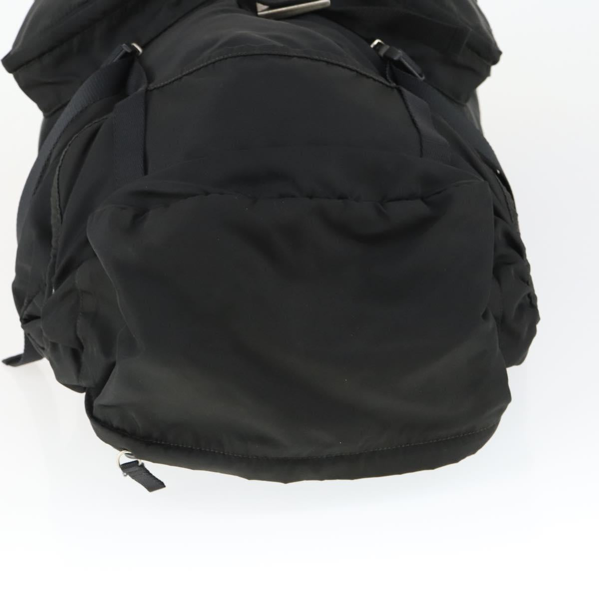 PRADA Backpack Nylon Black Silver Auth am10580