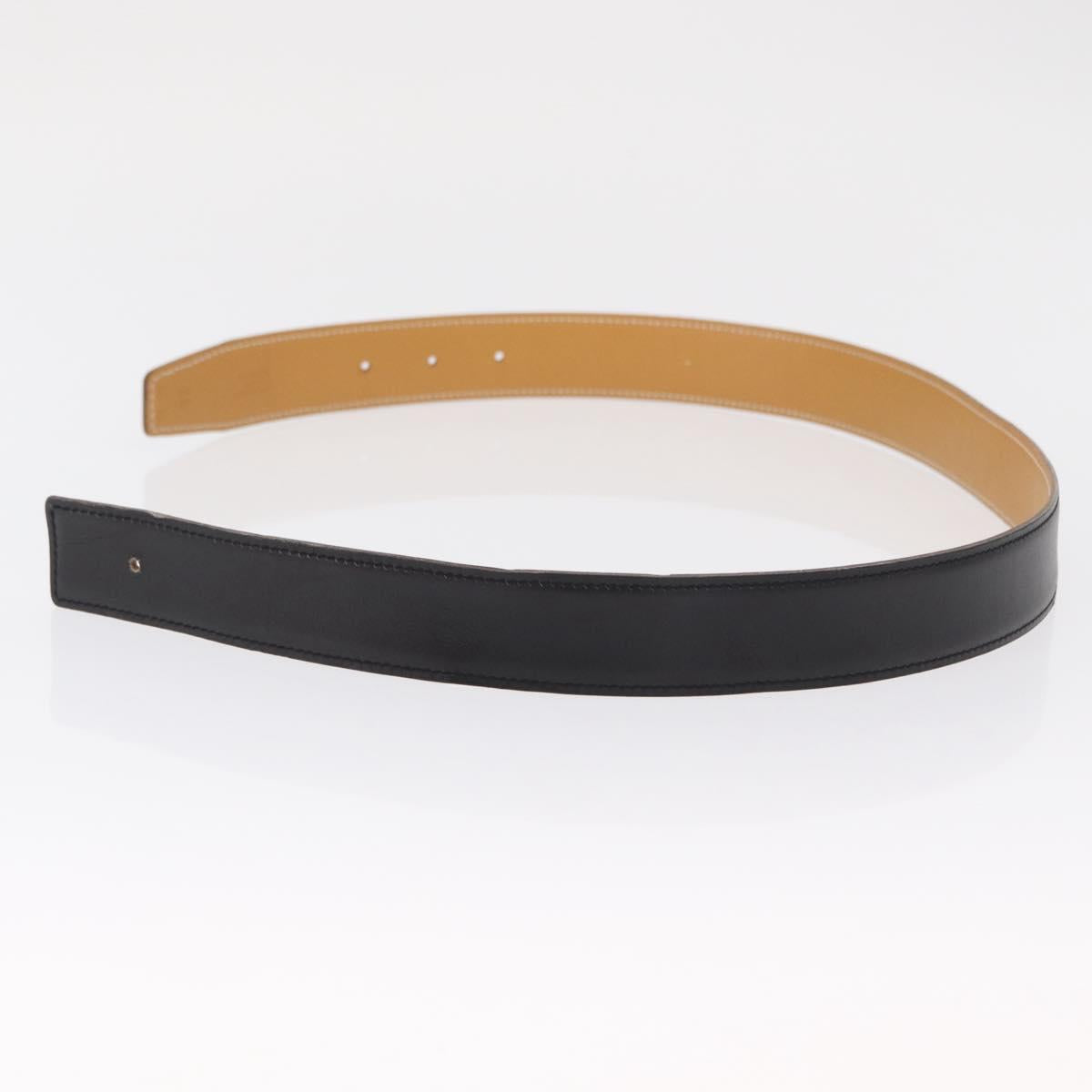 HERMES Constance Belt Leather 25.6""・27.6"" 2 Set Black Auth am10603