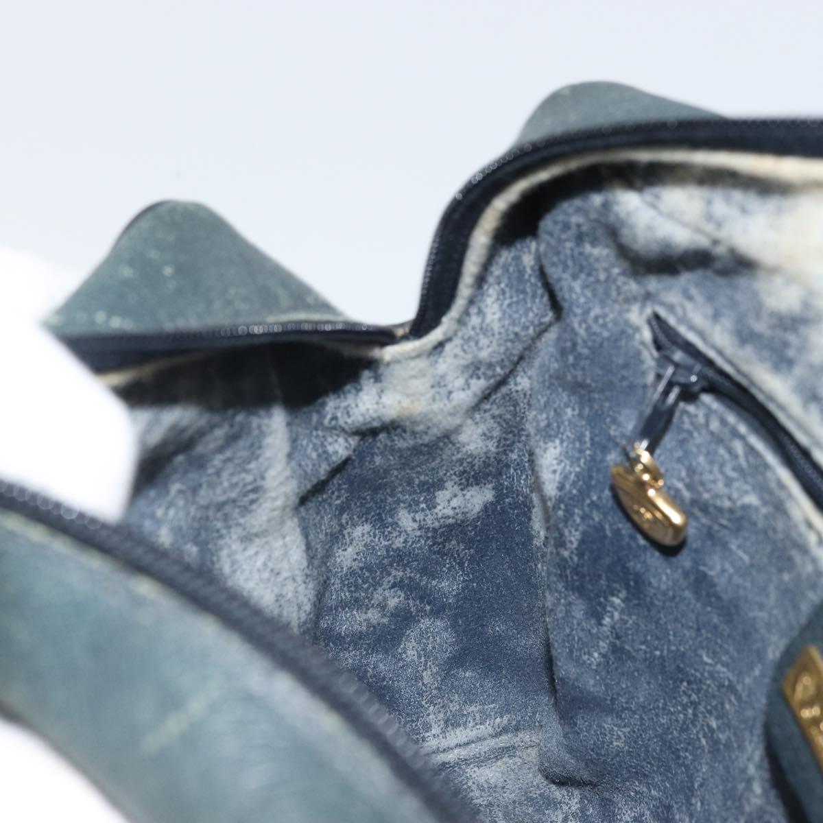 GUCCI Micro GG Supreme Sherry Line Bag PVC Navy Gold 001 56 0852 Auth am10608