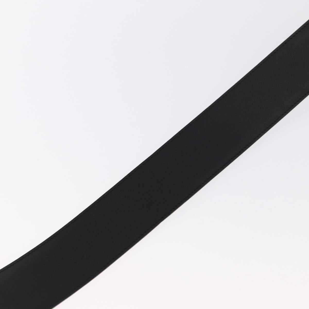 CARTIER Adjustable Belt Leather 32.3""-34.6"" Black Auth am10618V
