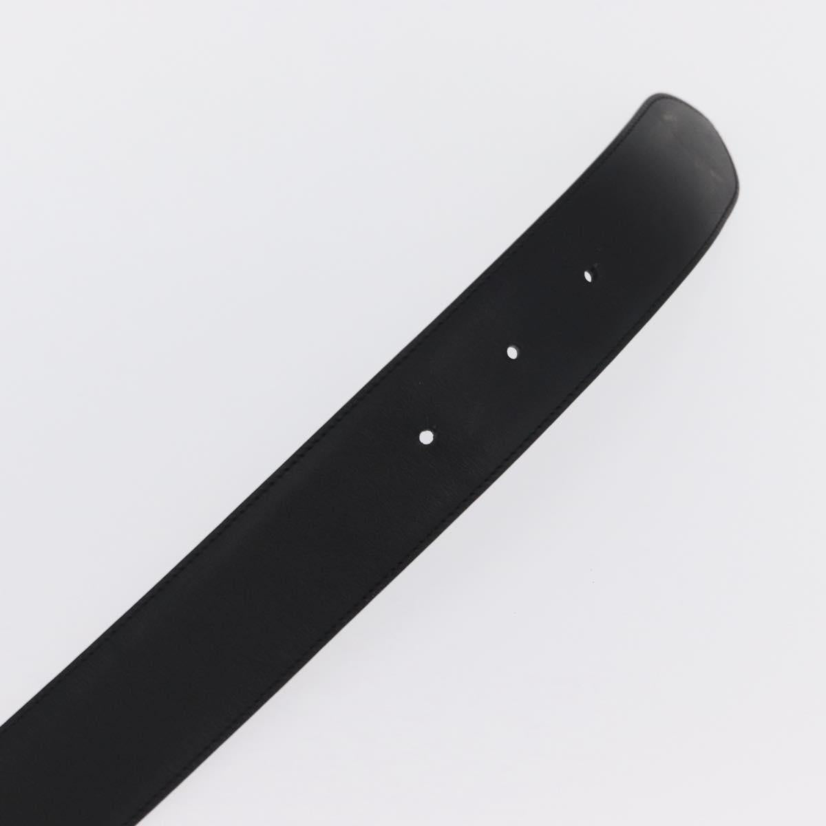 CARTIER Adjustable Belt Leather 32.3""-34.6"" Black Auth am10618V