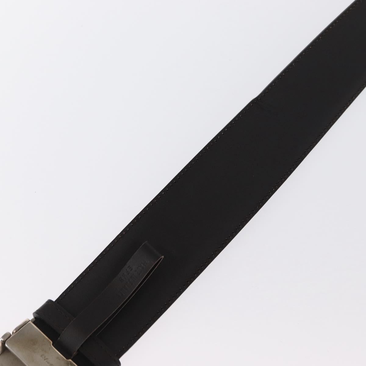 CARTIER Adjustable Belt Leather 32.3""-34.6"" Black Auth am10618V