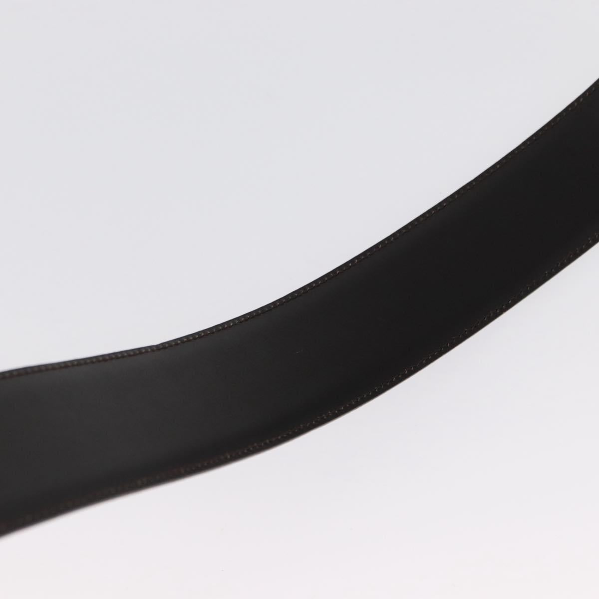 CARTIER Adjustable Belt Leather 32.3""-34.6"" Black Auth am10618V