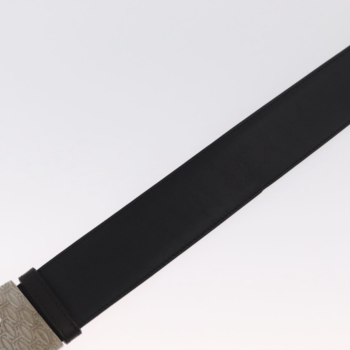 CARTIER Adjustable Belt Leather 32.3""-34.6"" Black Auth am10618V