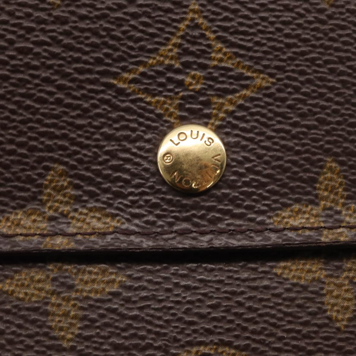 LOUIS VUITTON Monogram Porte Tresor Etui Papie Wallet M61202 LV Auth am10624V