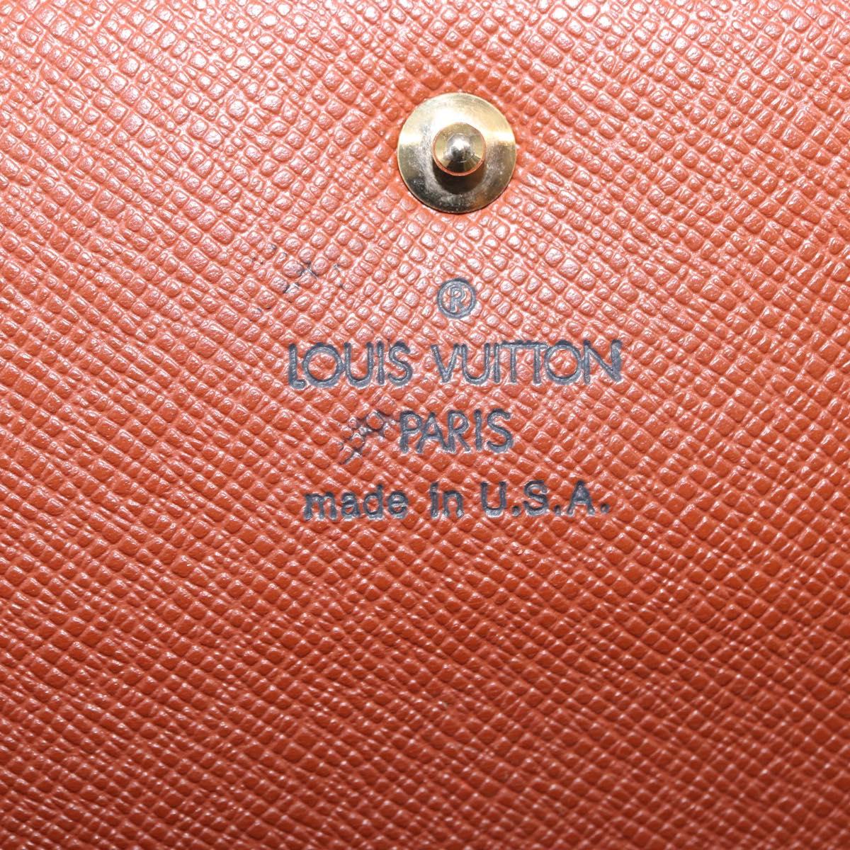 LOUIS VUITTON Monogram Porte Tresor Etui Papie Wallet M61202 LV Auth am10624V