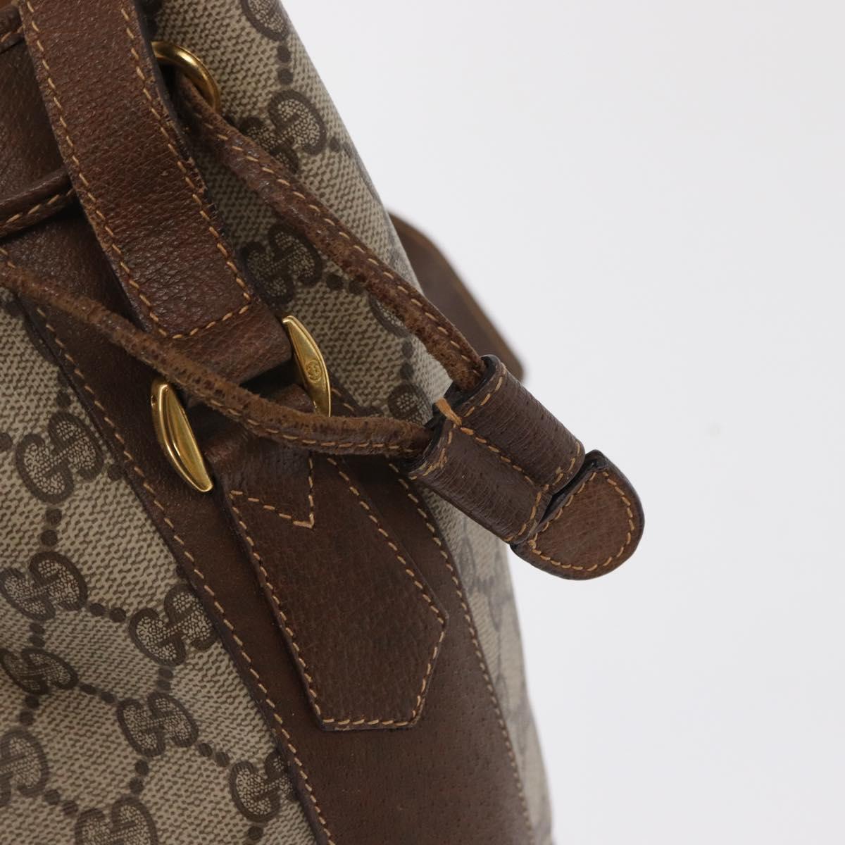 GUCCI GG Supreme Web Sherry Line Bag PVC Beige Gold 001 41 0850 Auth am10643