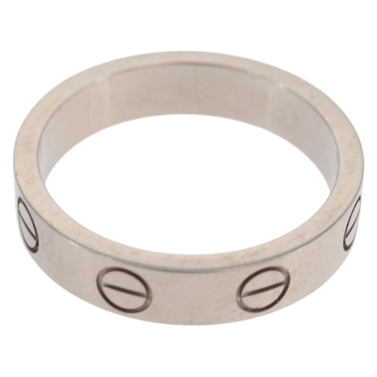 CARTIER Love Ring Ring 750 White gold Auth am10660SM