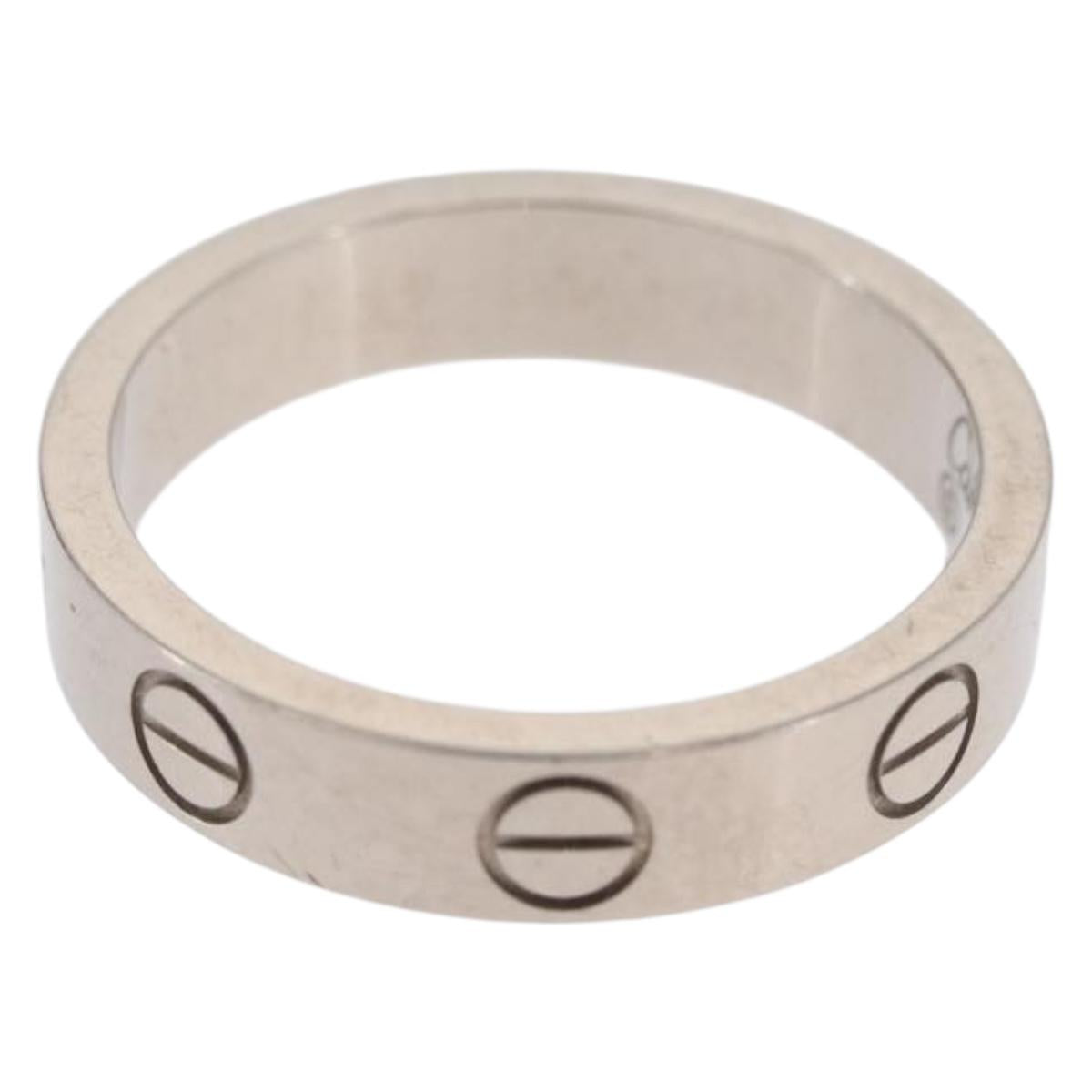 CARTIER Love Ring Ring 750 White gold Auth am10660SM