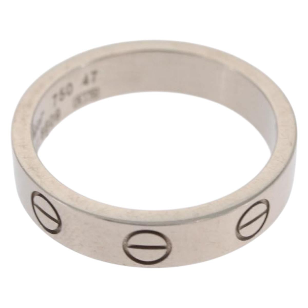 CARTIER Love Ring Ring 750 White gold Auth am10660SM