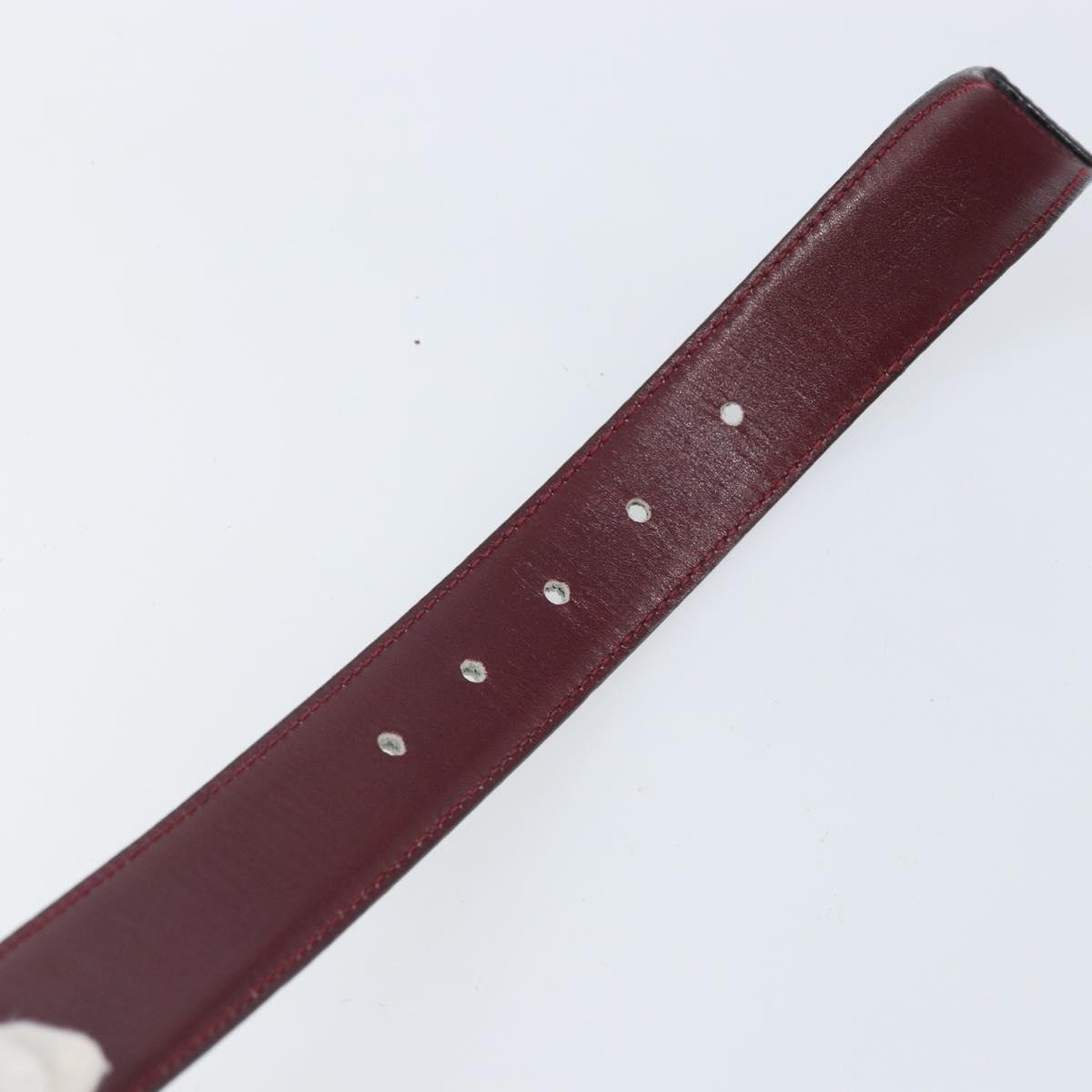 CELINE Horse Carriage Belt Leather 31.9"" Black Auth am10670
