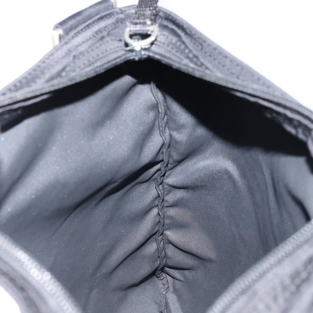 PRADA Shoulder Bag Nylon Black Silver Auth am10675