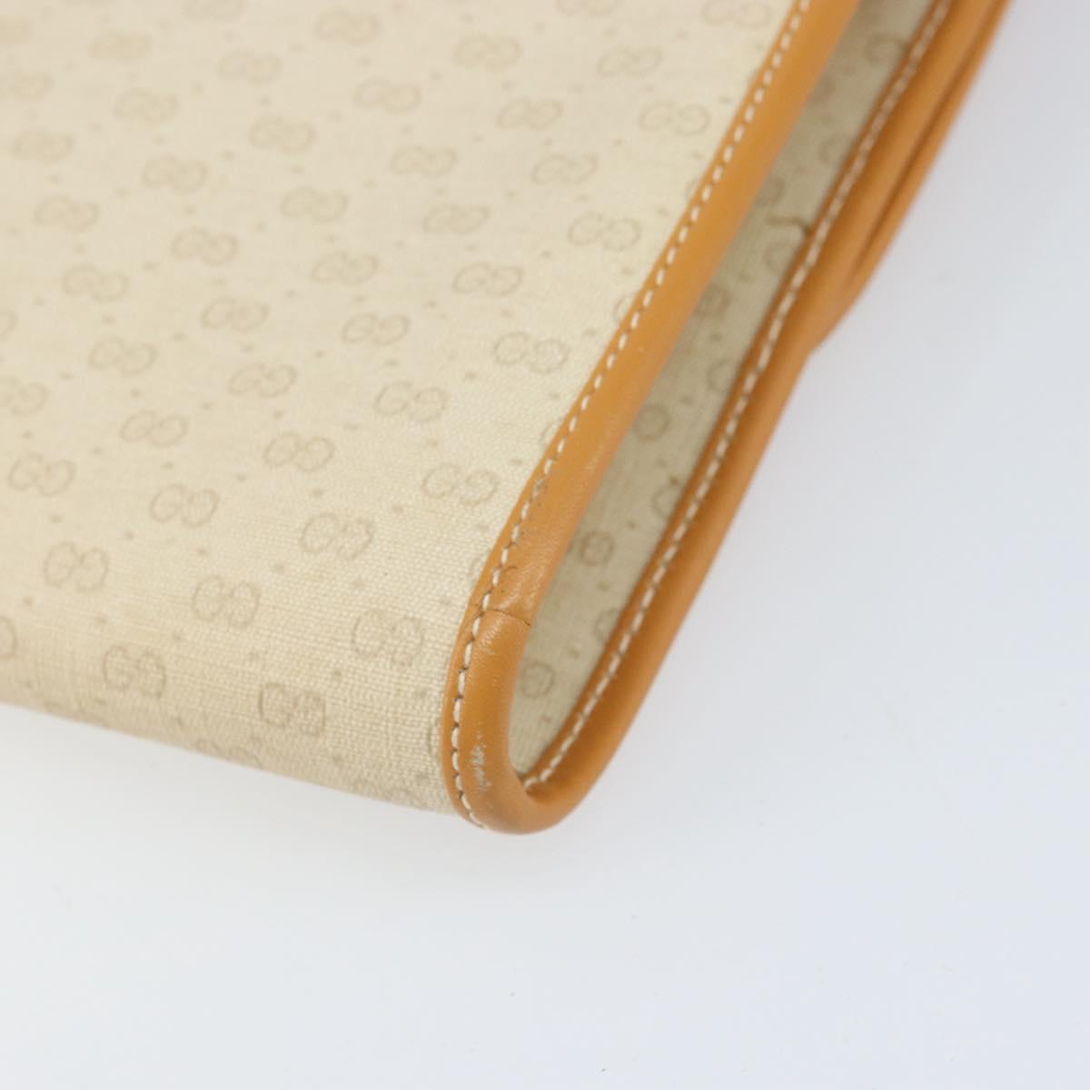 GUCCI Micro GG Supreme Shoulder Bag PVC Ivory Gold Auth am10690