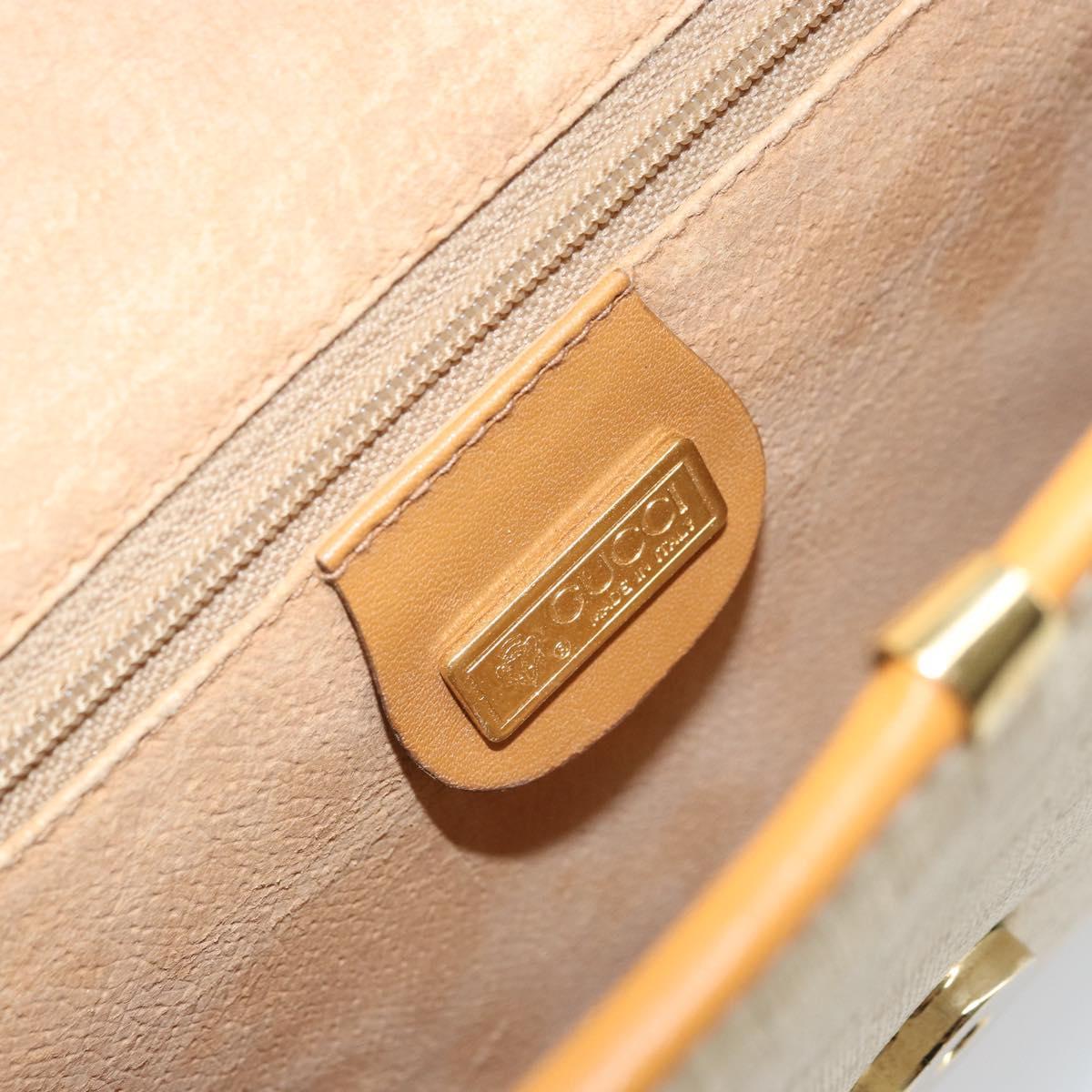 GUCCI Micro GG Supreme Shoulder Bag PVC Ivory Gold Auth am10690