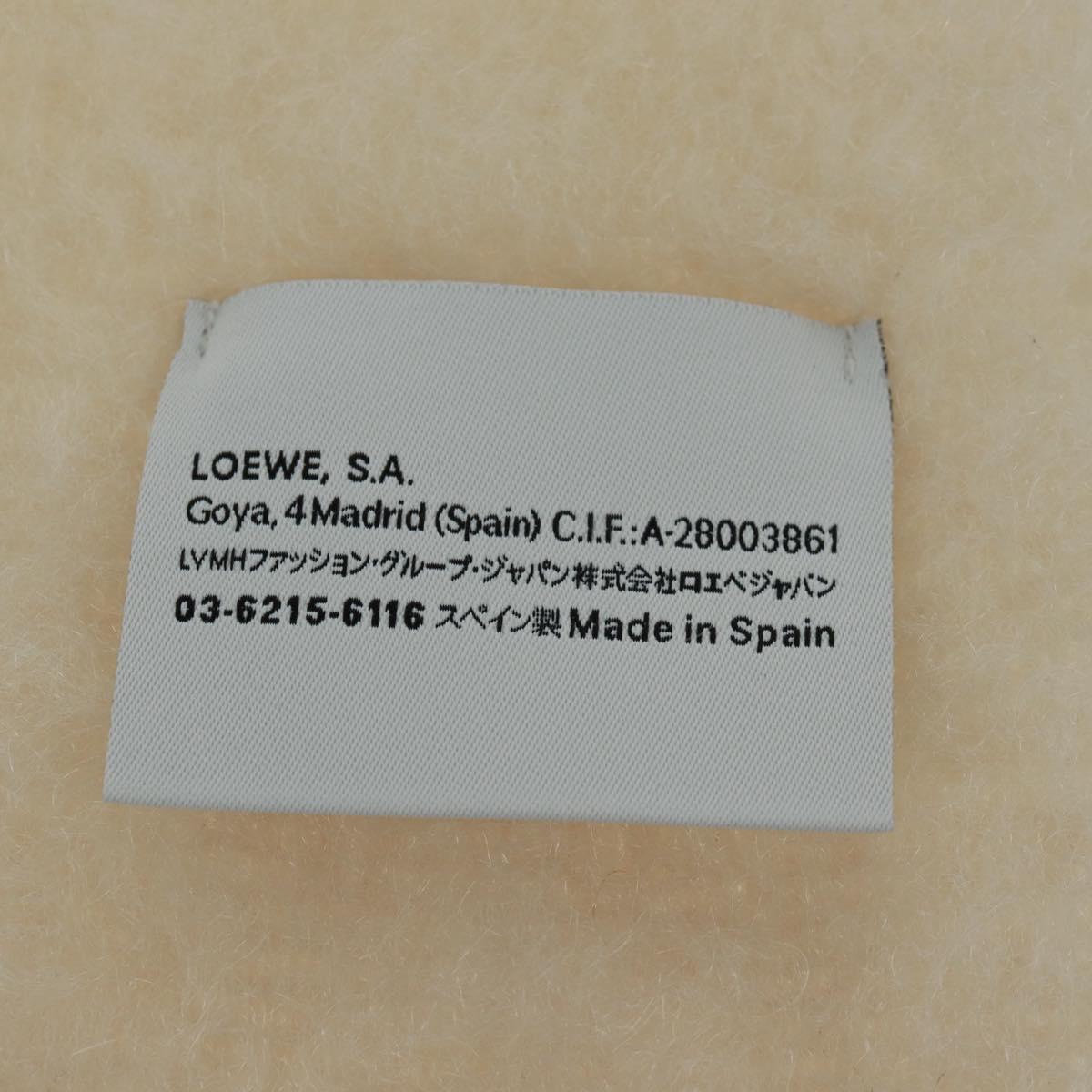 LOEWE Anagram Scarf Wool Mohair White Auth am10695V