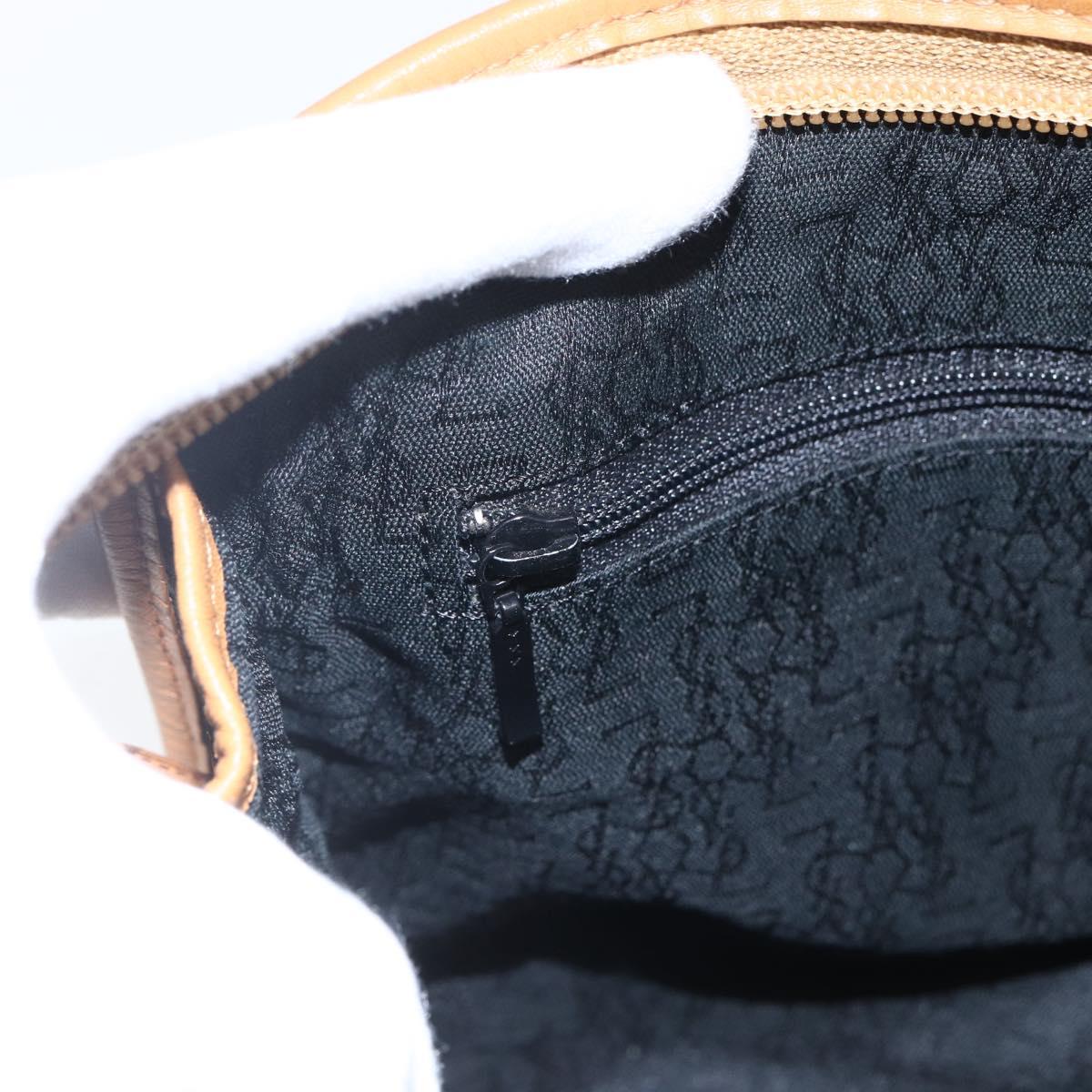 SAINT LAURENT Clutch Bag Leather Black Gold Auth am10700