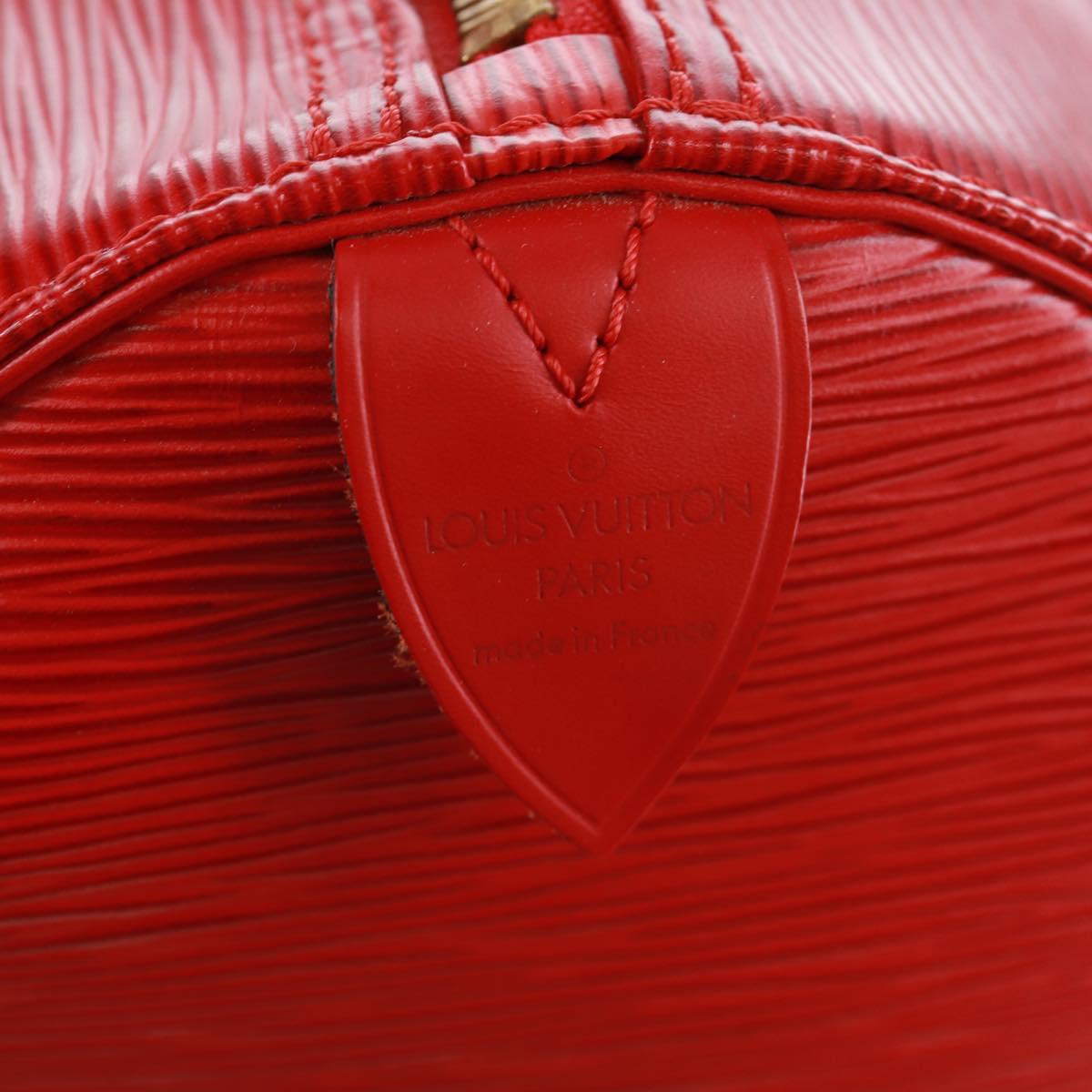 LOUIS VUITTON Epi Keepall 50 Boston Bag Red M42967 LV Auth am10702V