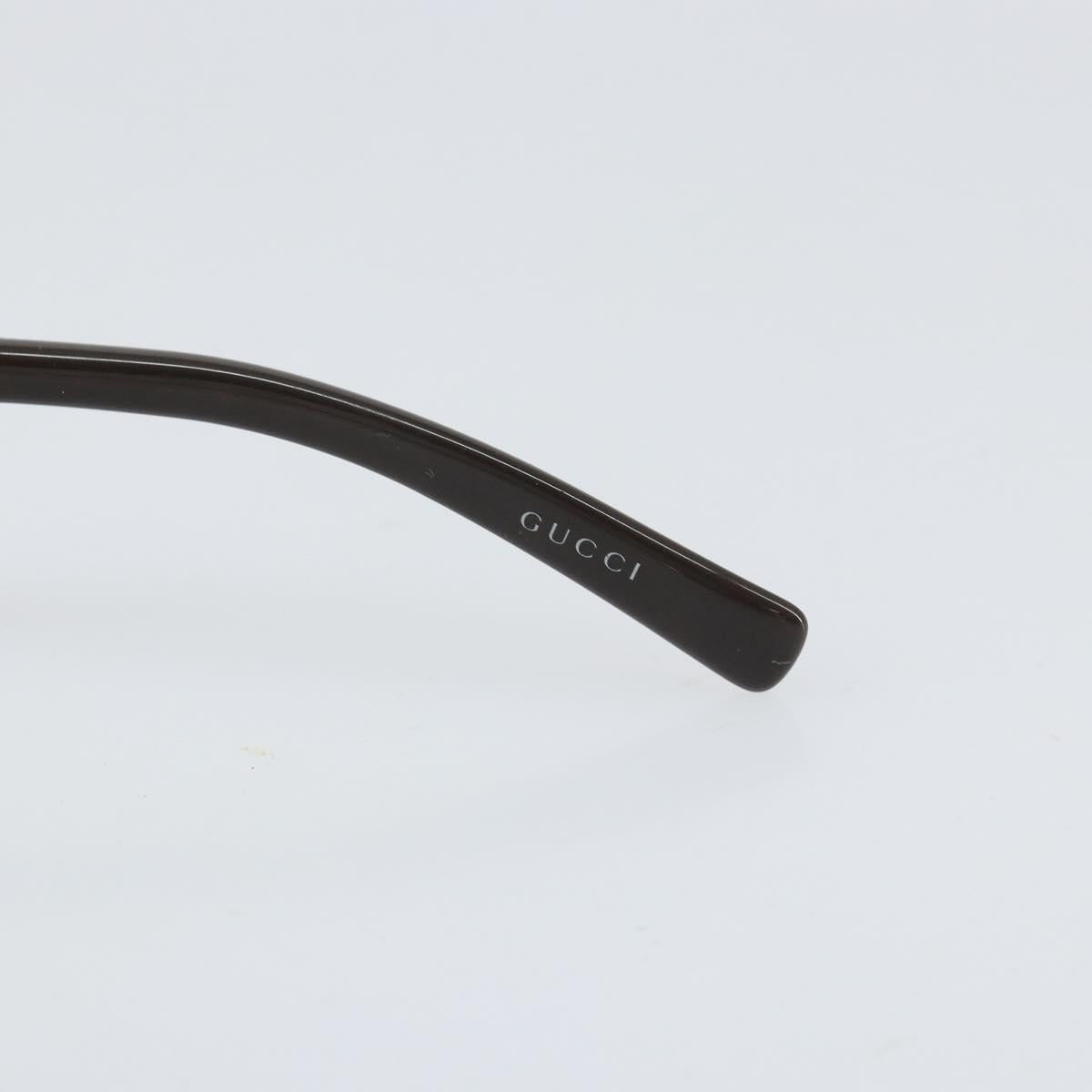GUCCI Sunglasses plastic Dark Brown Auth am10704