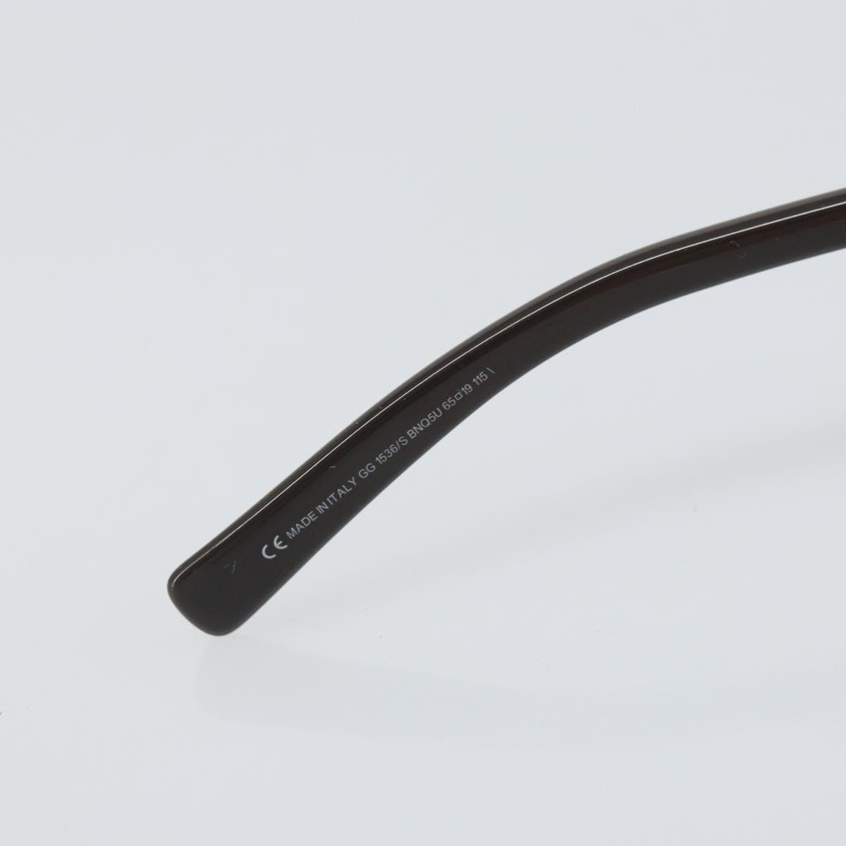 GUCCI Sunglasses plastic Dark Brown Auth am10704