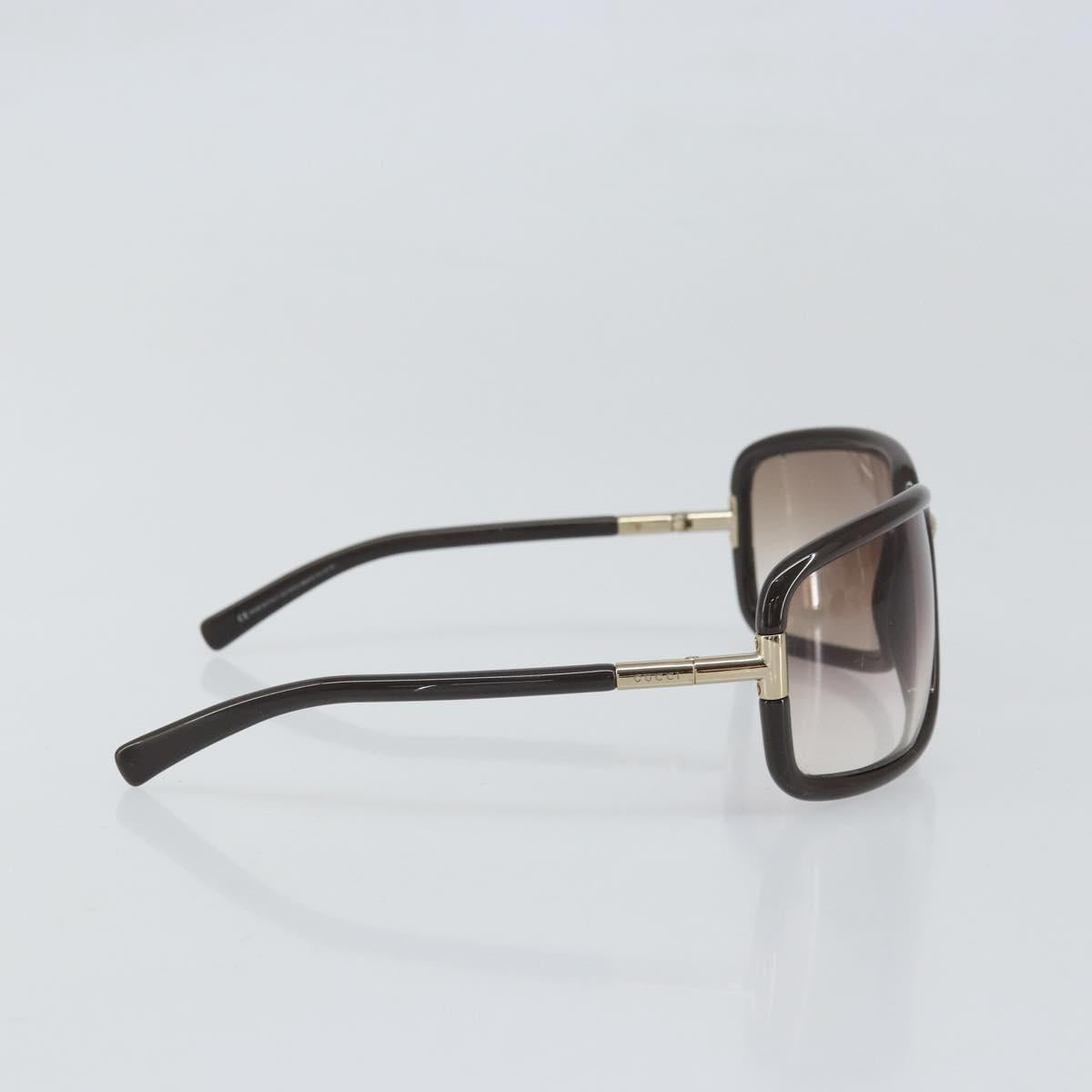 GUCCI Sunglasses plastic Dark Brown Auth am10704