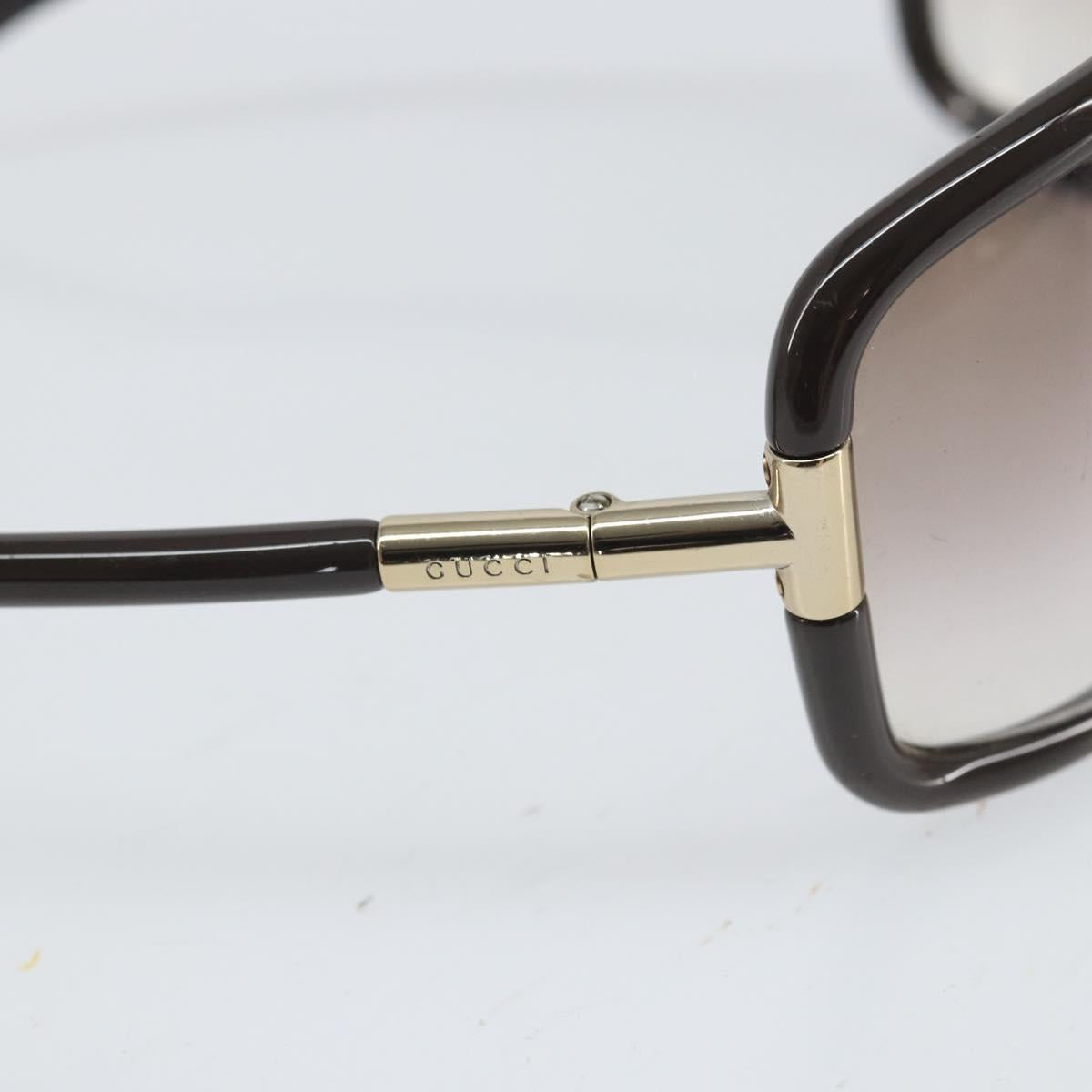 GUCCI Sunglasses plastic Dark Brown Auth am10704